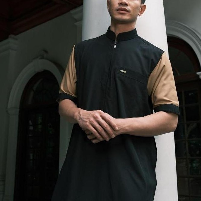 New THOBE MUSLIM PRIA GAMIS EKSLUSIF SH-158 HITAM