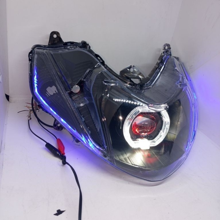 Reflektor lampu depan mio m3 lampu ala biled plus alis runing fullset
