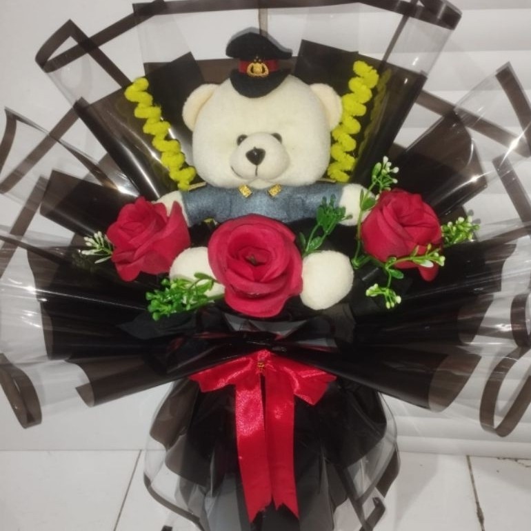 buket boneka wisuda,polisi,