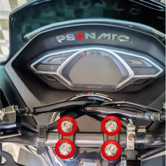 (4PCS) Baut Probolt Stainless Breket Klem stang ADV PCX 150 PCX CBU PCX 160 model 2Kunci original