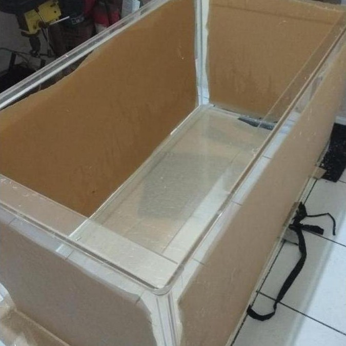 Akrilik Aquarium besar ukuran 100cmx50cmx50cm tebal 8mm