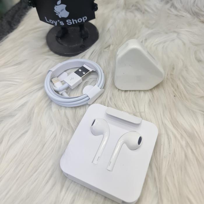 Paket Hemat Charger, kabel headset Bluetooth iPhone 7