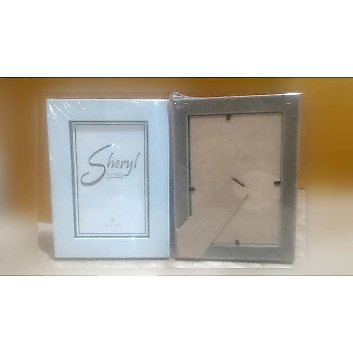 Pigura / Frame / Bingkai Foto 4R (10X15Cm) - Bahan Fiber Warna Putih Tbk