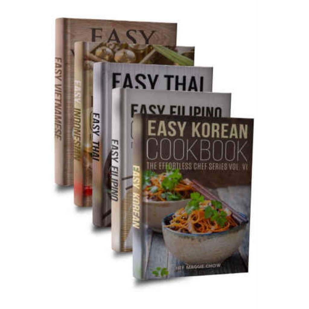 Book Easy Asian Cookbook Box Set - 5 Book Set Easy Korean Cookbook, Easy Filipino Cookbook, Easy Tha