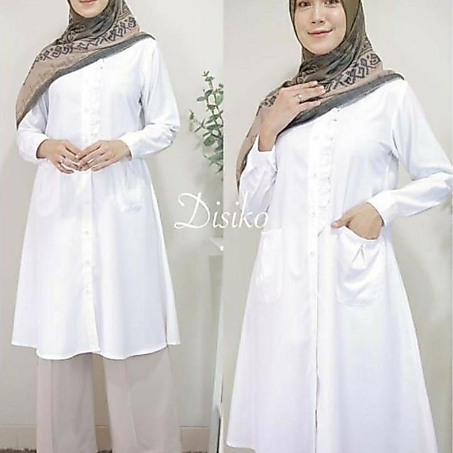 ORIGINAL Baju atasan Tunik Wanita Terbaru 2025 / Lemia Tunik katun toyobo putih series  Design By Di