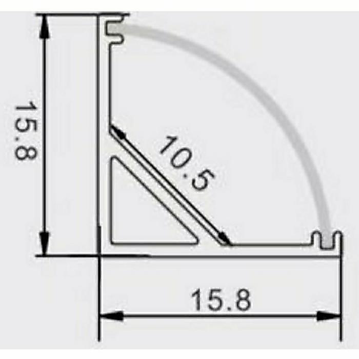 "New" Casing Aluminium Hard Strip LED model V-Reflektor 1 meter / 1 m
