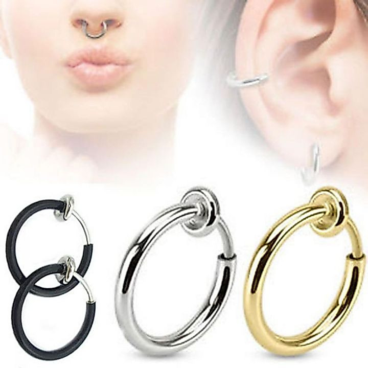 [COD] 1Pasang ANTING RING JEPIT/ANTING JEPIT/ANTING NON TINDIK/ANTING BULAT JEPIT/ANTING BULAT NON T