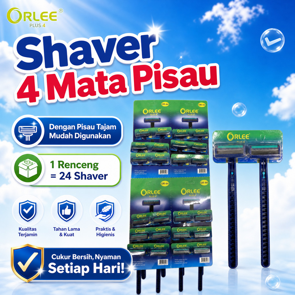 [1 Renteng/24Pcs] Alat Cukur | Cukuran Kumis Dan Jenggot | Cukur Kumis |  Cukur Jenggot