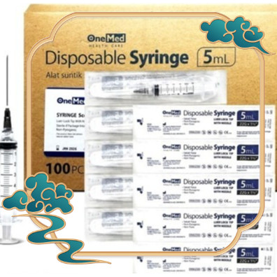 Onemed Spuit 1ml / 3ml / 5ml / 10ml suntikan onemed syringe jarum spuid 1cc 3cc 5cc 10cc 1 3 5 10 cc