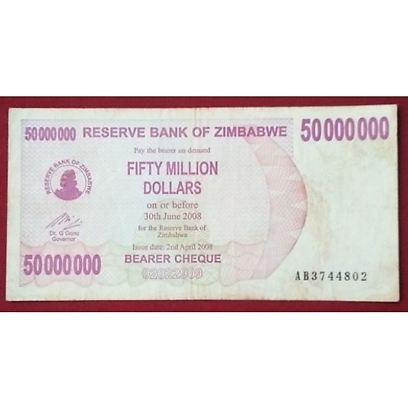 ZIMBABWE 50.000.000 DOLLAR