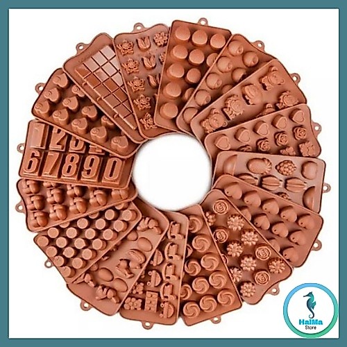 Cetakan Cokelat Mix Silikon Food Grade / Cetakan Coklat Silikon Karakter / Cetakan Jelly Agar-Agar