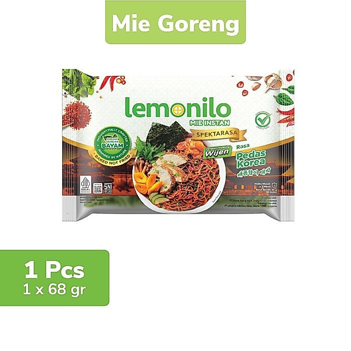 Lemonilo Mie Instan Goreng Pedas Korea 68g