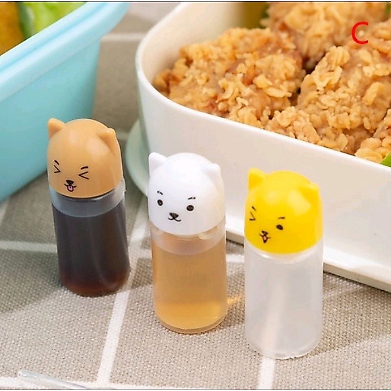1 set botol isi 3 botol mini louis//saus bottle bento//botol bento//botol mini louis