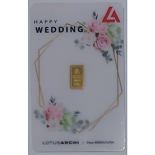 Logam Mulia Lotus Archi 0.5 Gram Gift Series Happy Wedding