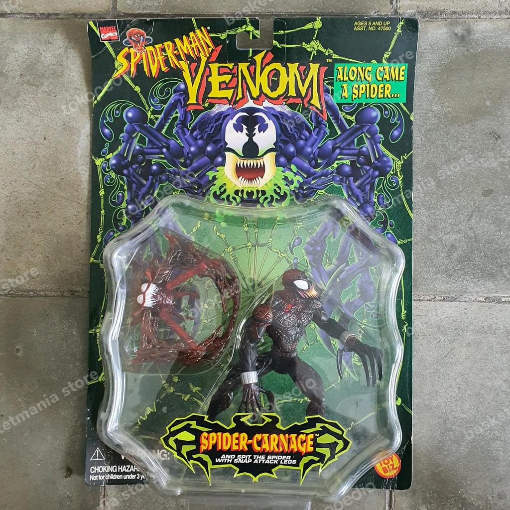 action figure marvel spiderman venom carnage toybiz