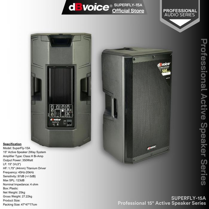 Best Seller Speaker Aktif dBvoice Superfly-15a 500watt Bi Amp System