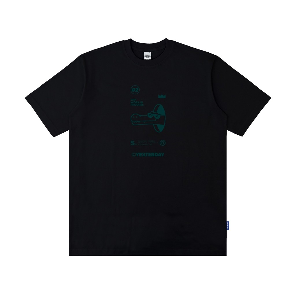 Yesterday – Baju Kaos Distro Pria Original T-Shirt Pria Cowok Keren Crocodile Hitam