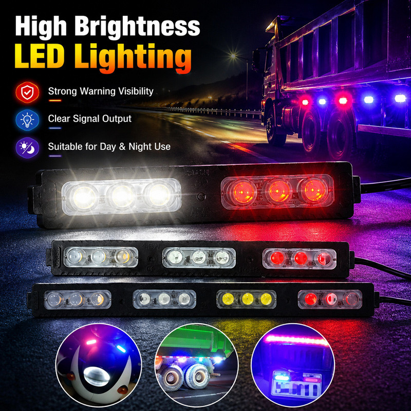 Lampu LED Kolong 6 Led / 9 Led / 12 Led Kedip Strobo Flash Kedap Kedip Blitz DC 12 Volt / 24 Volt Mo