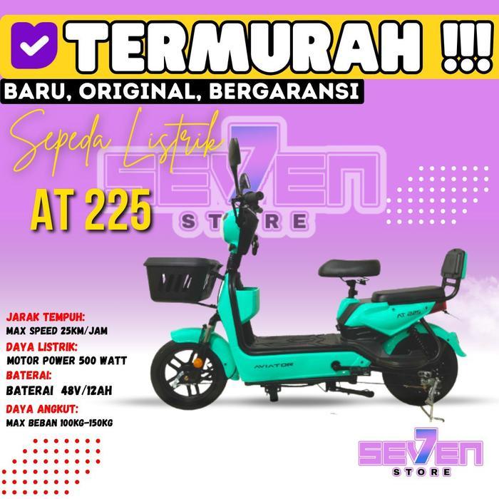 PROMO SPESIAL LEBARAN Sepeda Listrik Aviator AT-225 500Watt Garansi Resmi - Green