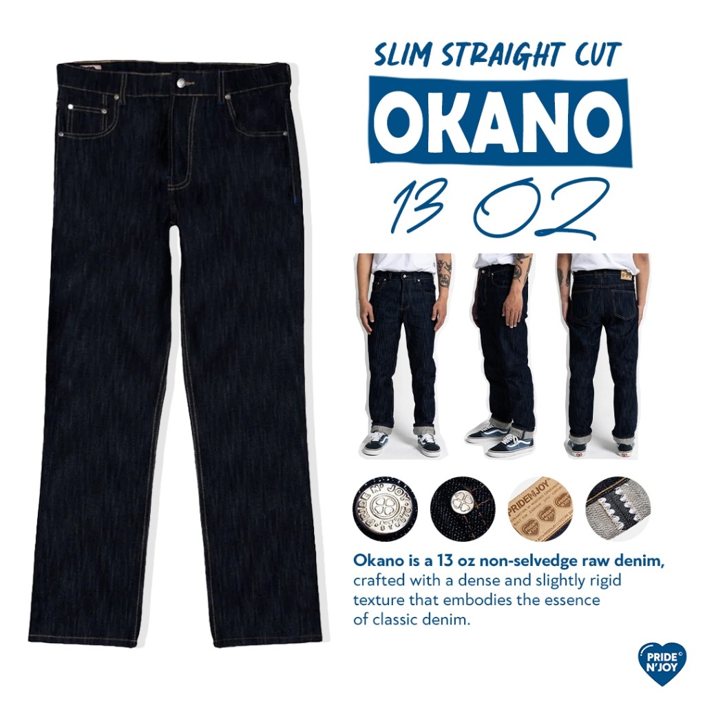 Promo Pride N Joy - Celana Jeans Raw Denim - Okano COD