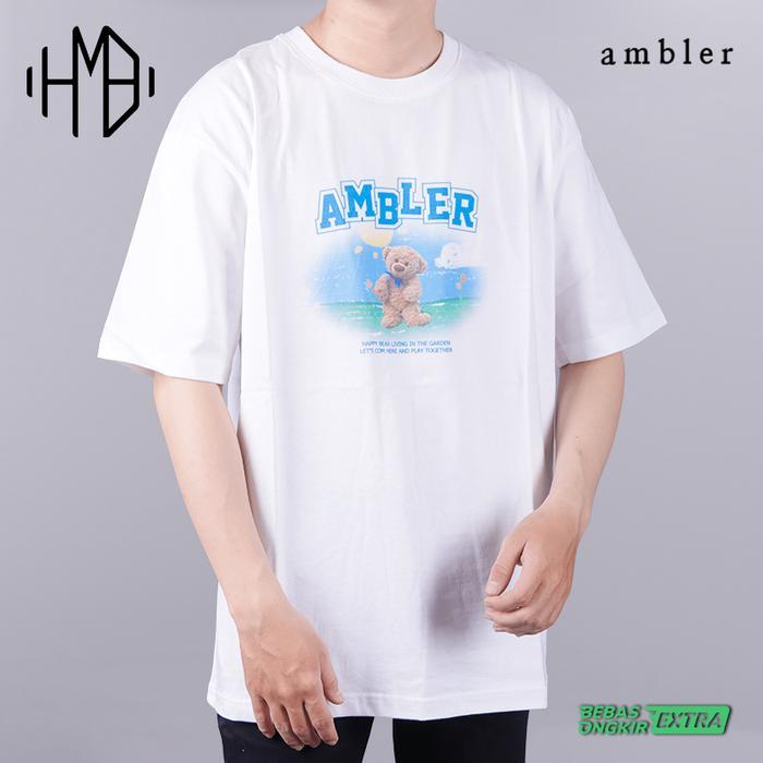 Ambler Korea Garden Bear Tee White - M