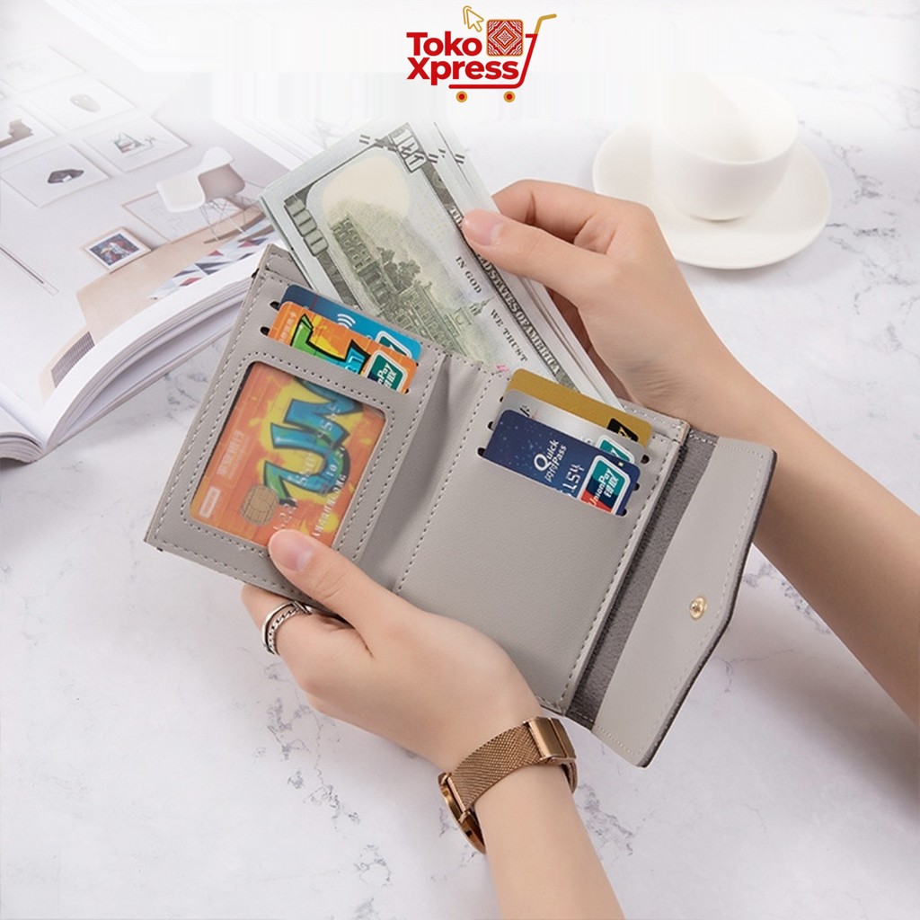 Toko Xpress Dompet Lipat Wanita Multifungsi Mini Tahan Lama Harian Ke Kantor Belanja Jalan Jalan Tra
