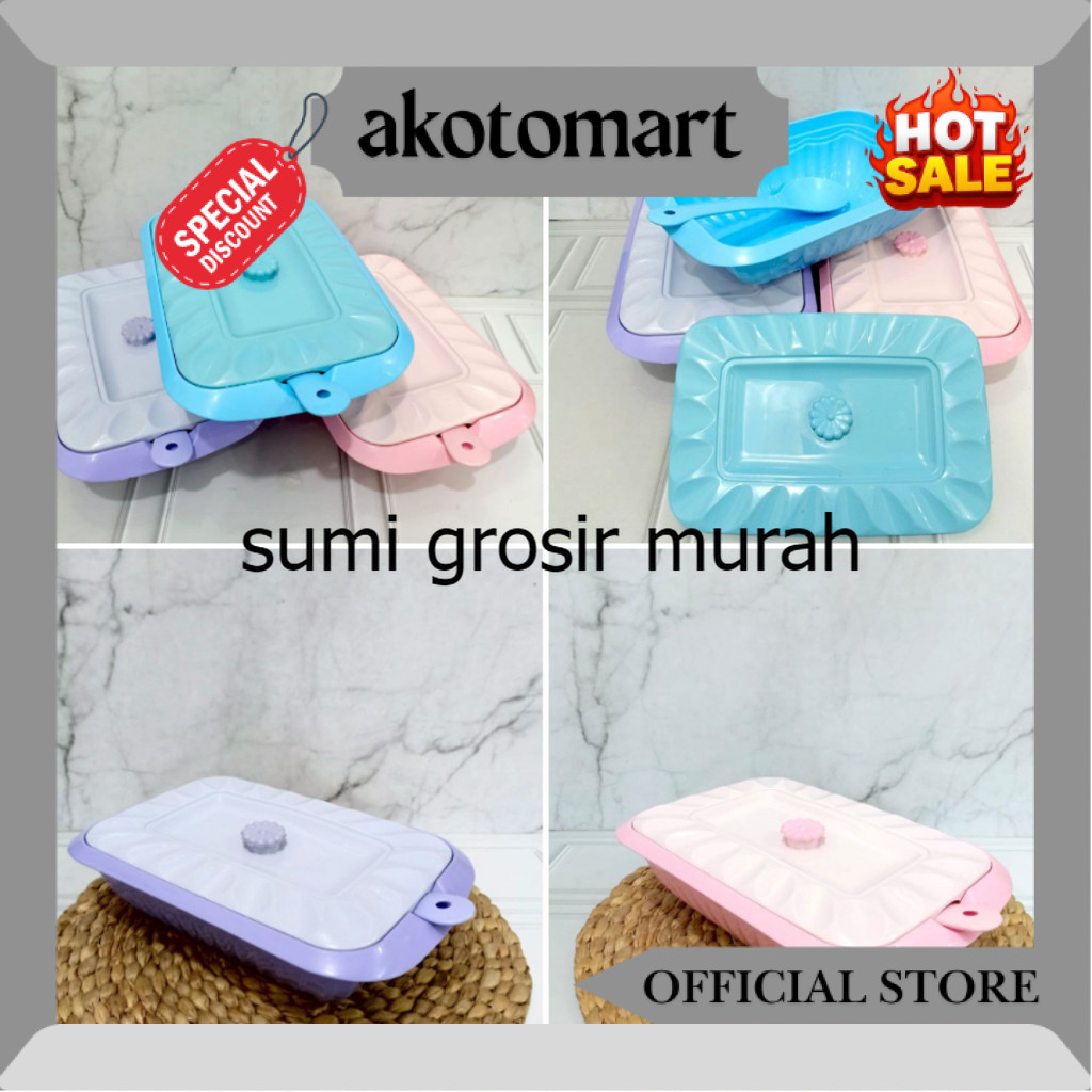 [3 & 6 pcs] BASI VIOLETTA SEGI PANJANG / BASI PRASMANAN SEGI PANJANG/ BASI PRASMANAN PLASTIK SG