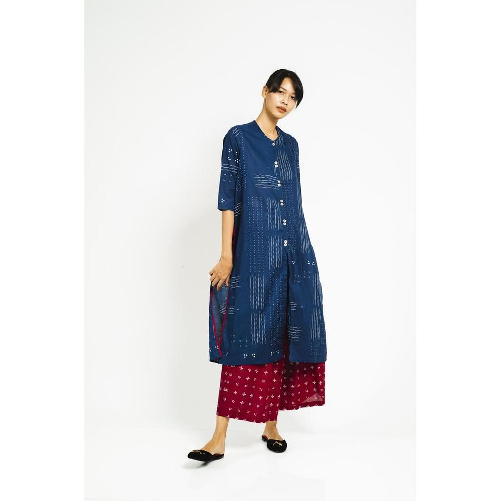 Baju Panjang Ombak Laut Biru - ML