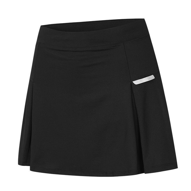 tangkis, rok maraton. setengah Rok kering, olahraga tenis, rok A-line bulu lari panjang, rok wanita 