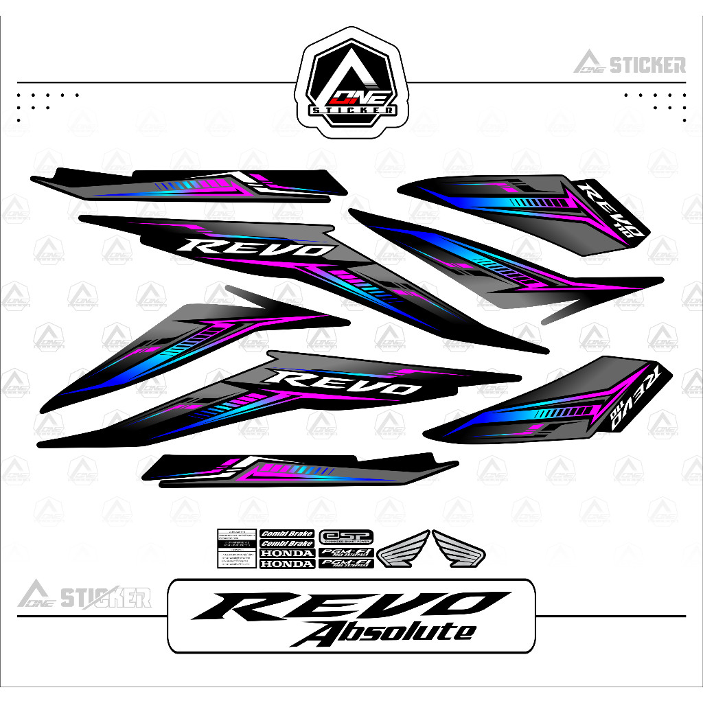 STRIPING ABSOLUTE REVO 110 LAMA 2009 / 1A / STIKER REVO / REVO ABSOLUT / STRIPING REVO 110 /