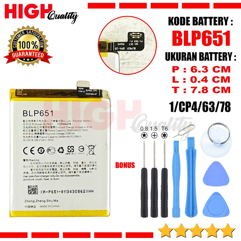 Baterai OPPO R15 Pro / R15Pro / CPH1831 / PAAM00 Battery BLP651 Batre High Quality New