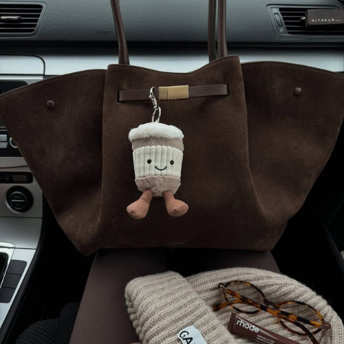 Coffee-To-Go Bag Charm Jellycat Takeaway Coffee Latte Boneka Original Keychain Gift / Gantungan Kunc