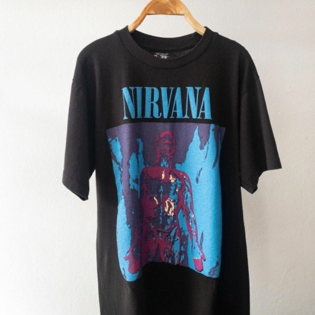 [ORI] Nirvana Vintage Tag Giant Oversize Katun Print Kaos Pria