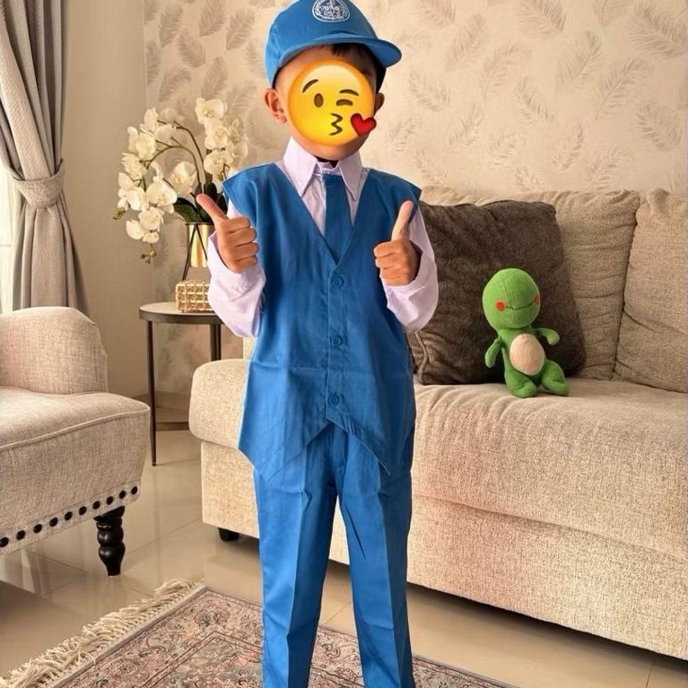 Diskon Baju Tk Anak Laki-Laki Biru Putih Rompi Pisah