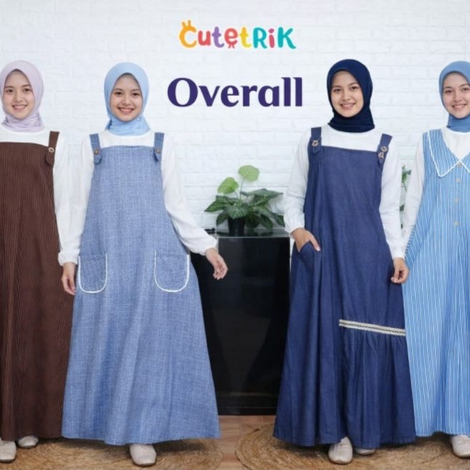 Rumah Gamis Anak/Cutetrik Overall anak remaja/Cutetrik Overall Kekinian/Cutetrik Overall terbaru/Cut