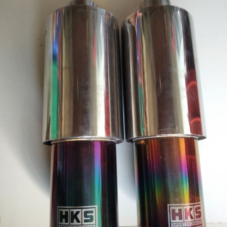 Knalpot Mobil Racing HKS Gronel Sedet Suara Bas Empuk Full Staiinles Untuk Mobil Manual Dan Metik Mo