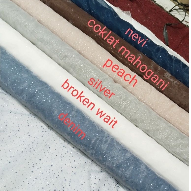 Kain halus ORGANZA GLITTER organza kaca