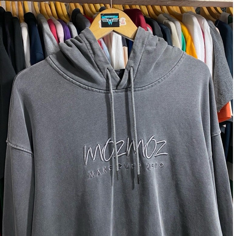 MOZMOZ Grey Washed Hoodie