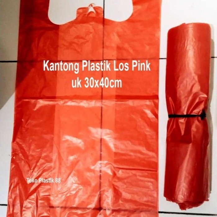 Kantong Plastik Kantong Kresek Los Merah 30X40