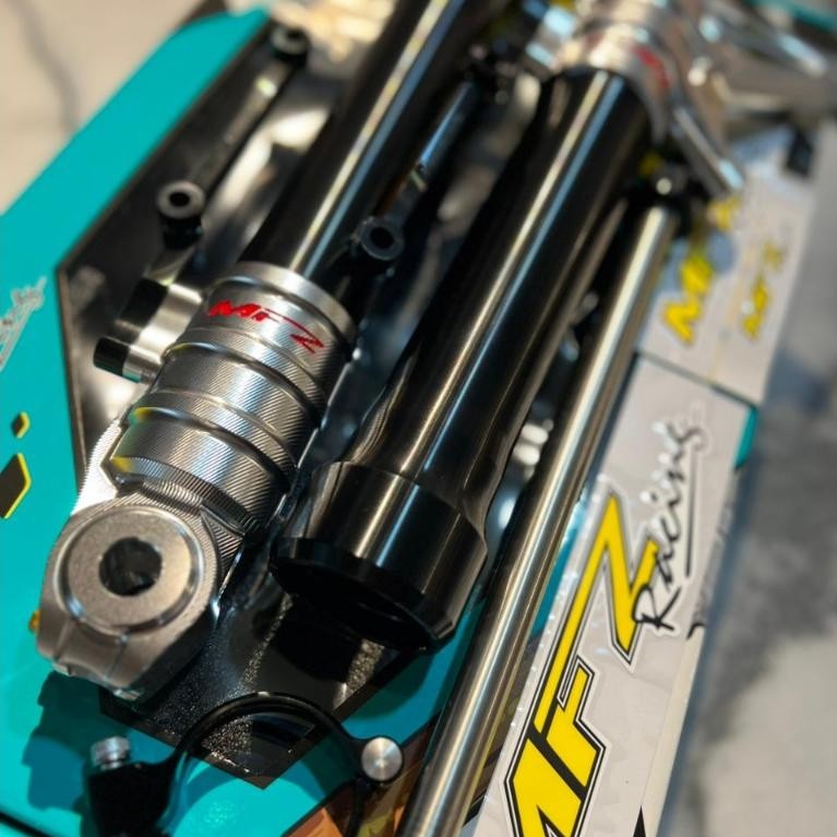 MFZ Racing Bottom Shock Lowering Yamaha XMAX 250 CNC Black & Gold Silver