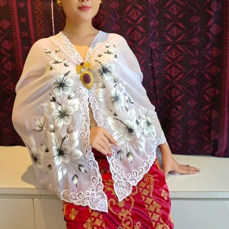kain kebaya bordir lukis/ kain kebaya tradisional /kain kebaya lukis / Asyuka Boutique/ asyuka kebay