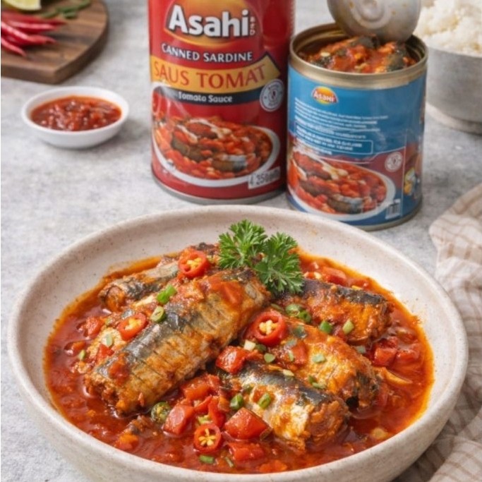 Promo Sarden Asahi Bunded Beli 1 Gratis 1 (Sarden 425 Gram Gratis Sarden 155 Gram)
