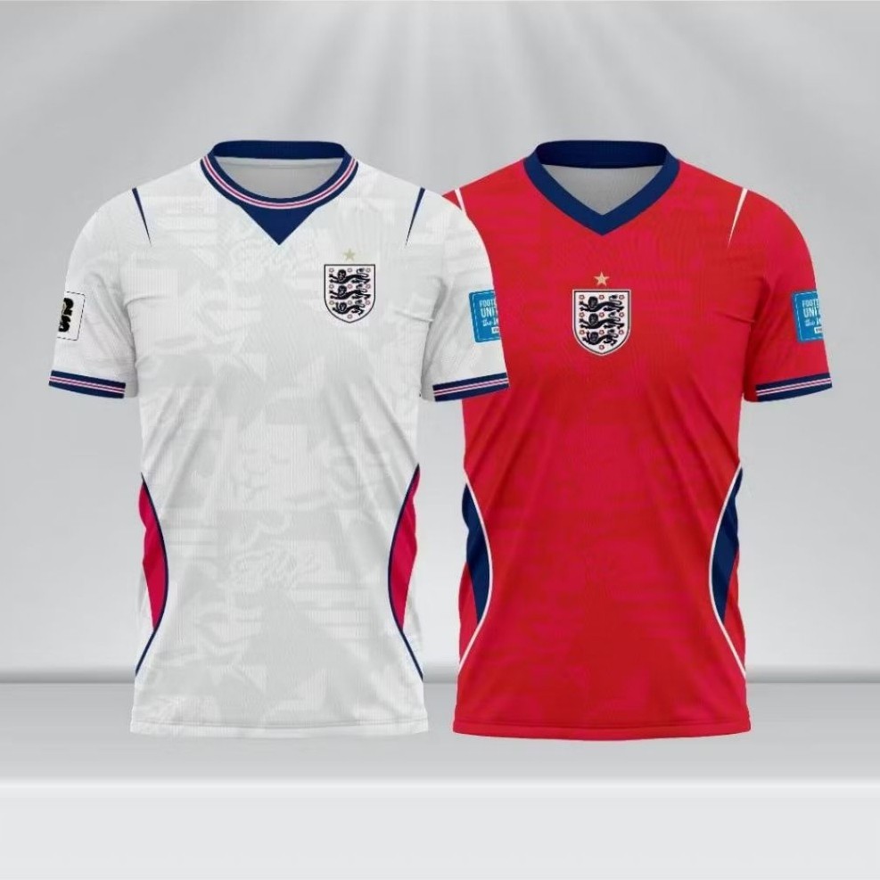 Jersey Timnas Inggris Home Away 2026 World Cup Edition Gratis Nama & Nomor Punggung