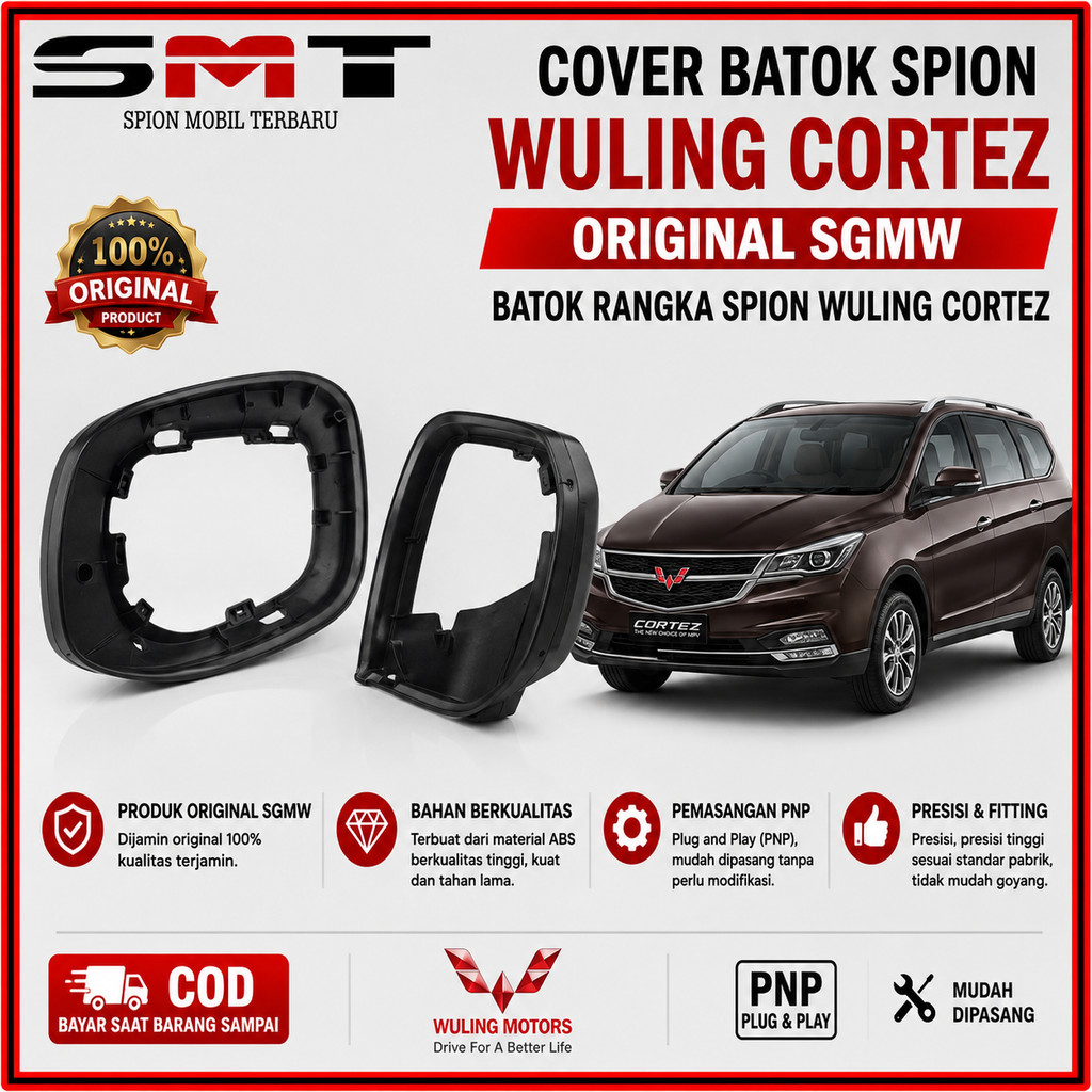 Cover Batok Spion Wuling Cortez Original SGMW Batok rangka spion Wuling cortez