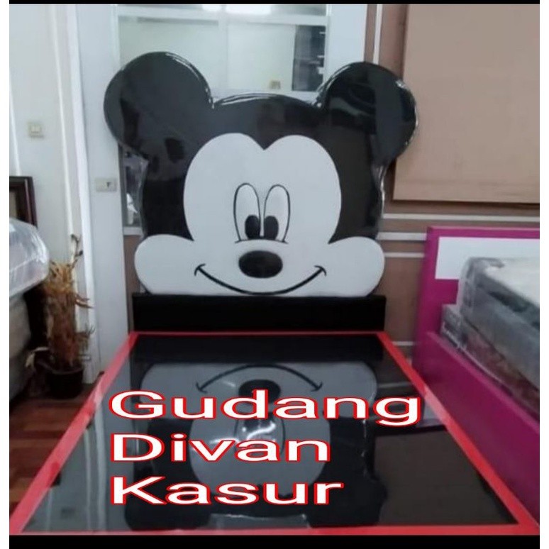 Divan/Difan/Dipan Kasur Karakter Mickey Mouse Tanpa Busa