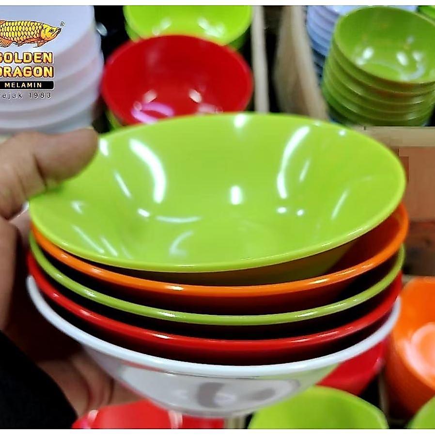 (6Pcs) Mangkok Melamin 6Inc Golden Dragon W0206 - Mangkok Mie - Mangkok Es Teller