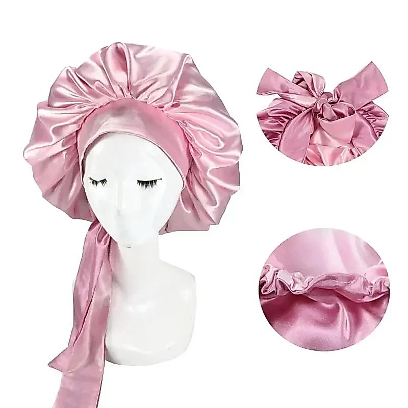 Bonet Rambut Hair Cap Satin Silk Hair Bonnet Hair Bonnet Bonnet Silk
