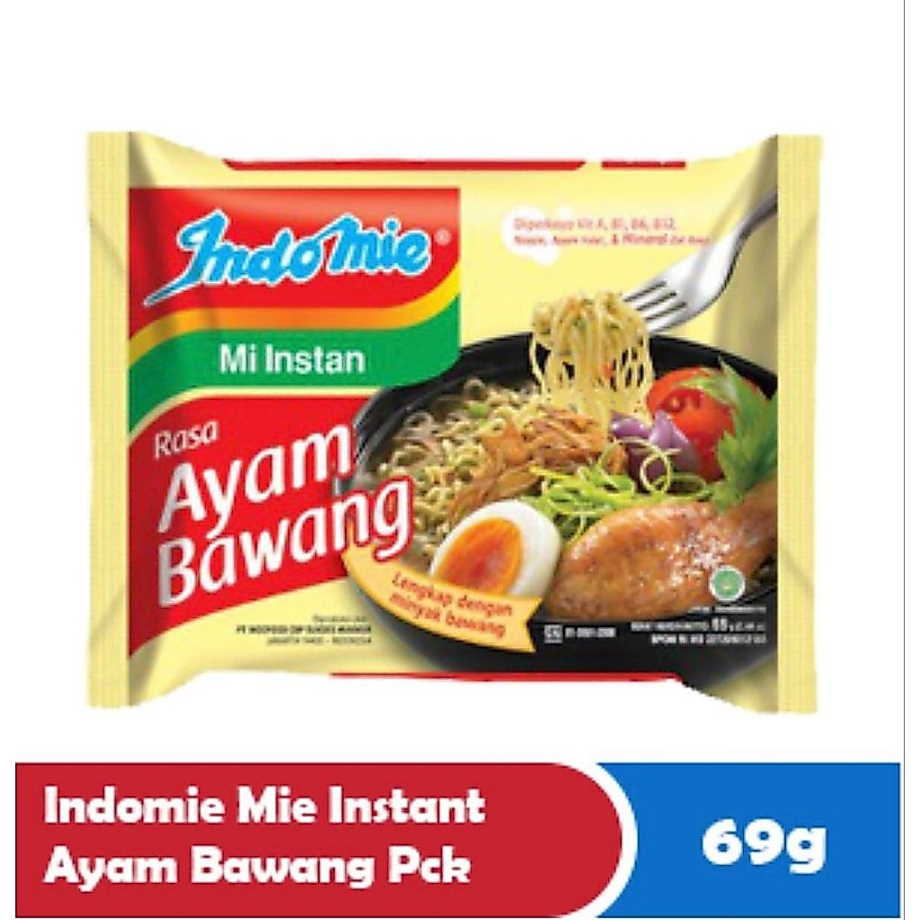 Indomie Ayam Bawang 10 Pcs x 69g / Mi Instan Indomie Kuah Rasa Ayam Bawang Grosir Sembako Murah