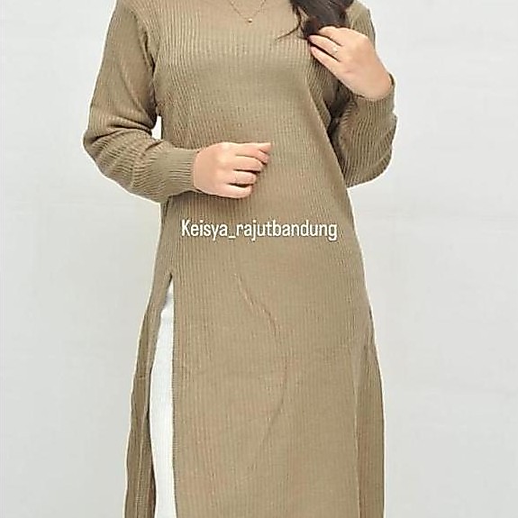 PREMIUM Atasan Wanita Tunik Knit Rajut Zanna KEKINIAN