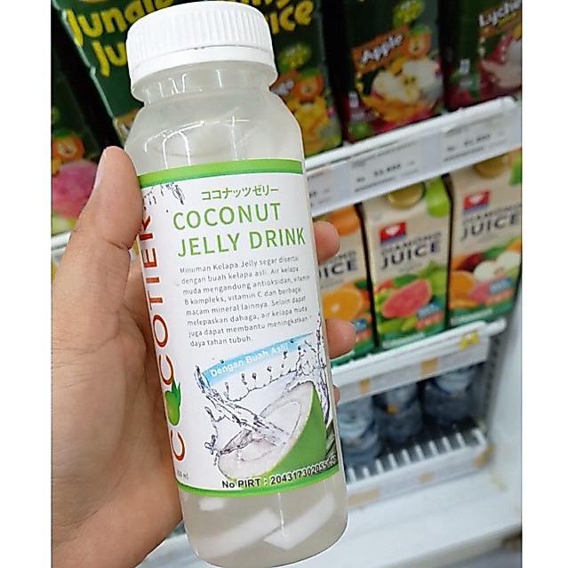 Coconut Jelly Drink / Minuman Kelapa Kelapa Jelly Segar / Botol